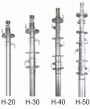 H-20, 19FT ROHN STEEL TELESCOPIC MASTS