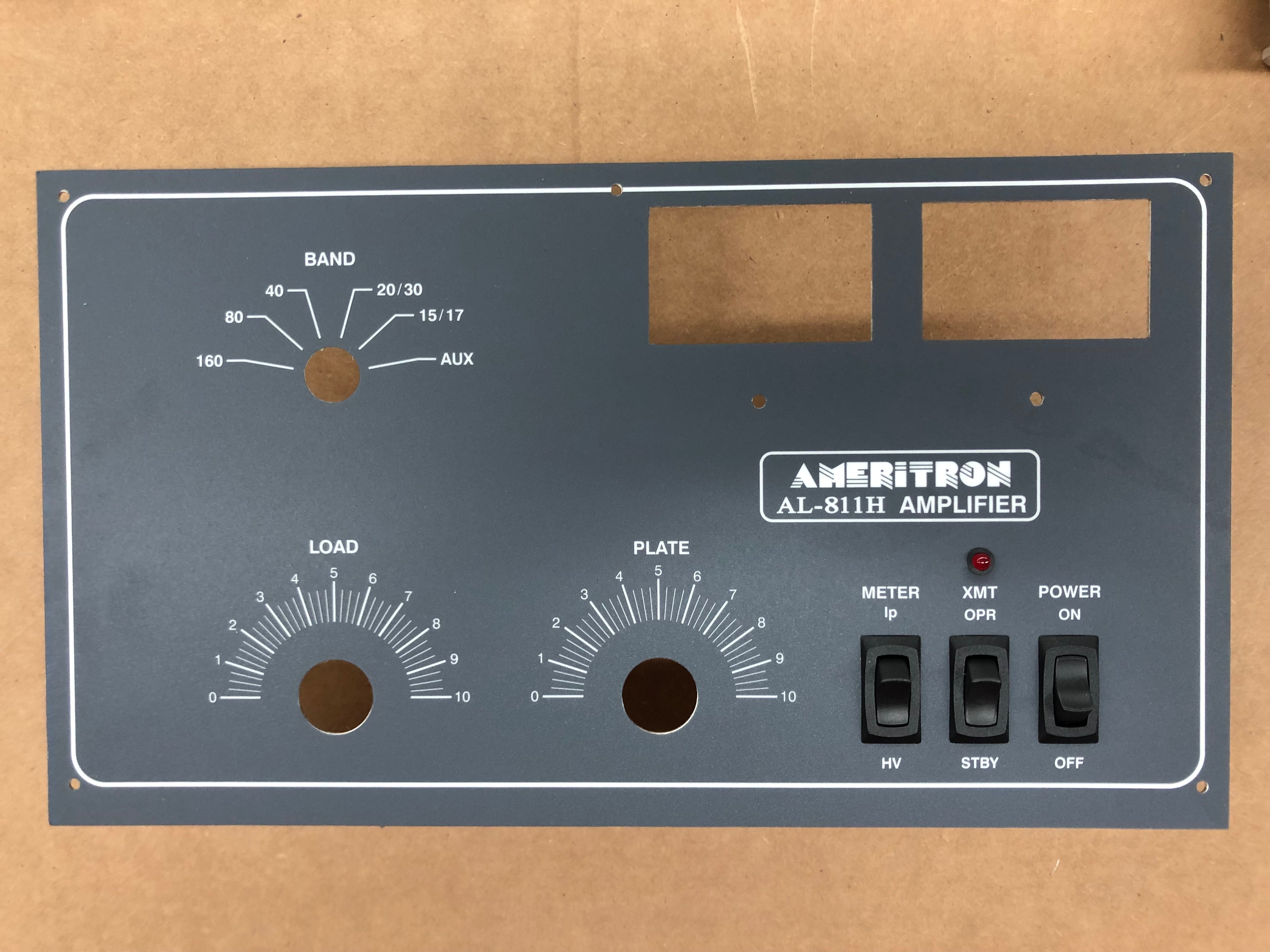 10-60314H,AL-811H DECALED ALUMINUM FACE PLATE  With switches and led